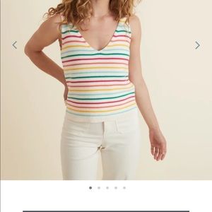 Striped marine layer tank, like new. Barely worn (if at all). Size medium.